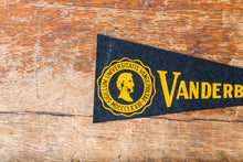 Load image into Gallery viewer, Vanderbilt University Black Felt Pennant Vintage Mini College Wall Decor - Eagle&#39;s Eye Finds
