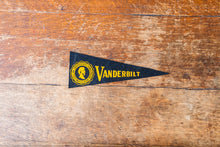 Load image into Gallery viewer, Vanderbilt University Black Felt Pennant Vintage Mini College Wall Decor - Eagle&#39;s Eye Finds
