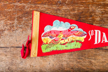 Load image into Gallery viewer, South Dakota Red Felt Pennant Vintage Wall Hanging Decor - Eagle&#39;s Eye Finds
