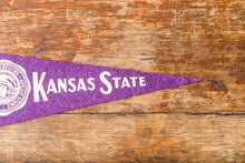 Load image into Gallery viewer, Kansas State University Purple Felt Pennant Vintage Mini College Wall Decor - Eagle&#39;s Eye Finds
