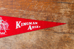 Kingman Arizona Felt Pennant Vintage Red AZ Wall Decor - Eagle's Eye Finds