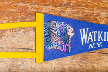 Load image into Gallery viewer, Watkins Glen State Park Blue New York Felt Pennant Vintage Wall Decor - Eagle&#39;s Eye Finds
