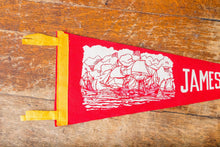Load image into Gallery viewer, Jamestown Virginia Felt Pennant Vintage Red Wall Hanging Decor - Eagle&#39;s Eye Finds
