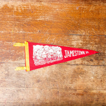 Load image into Gallery viewer, Jamestown Virginia Felt Pennant Vintage Red Wall Hanging Decor - Eagle&#39;s Eye Finds
