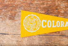 Load image into Gallery viewer, University of Colorado Felt Pennant Vintage Mini College Wall Decor - Eagle&#39;s Eye Finds
