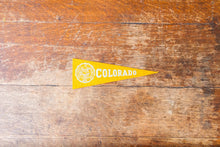 Load image into Gallery viewer, University of Colorado Felt Pennant Vintage Mini College Wall Decor - Eagle&#39;s Eye Finds
