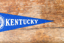 Load image into Gallery viewer, University of Kentucky Mini Felt Pennant Vintage Royal Blue College Wall Decor - Eagle&#39;s Eye Finds
