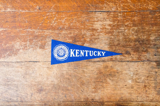 University of Kentucky Mini Felt Pennant Vintage Royal Blue College Wall Decor - Eagle's Eye Finds