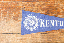Load image into Gallery viewer, University of Kentucky Mini Felt Pennant Vintage Blue College Wall Decor - Eagle&#39;s Eye Finds
