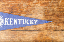 Load image into Gallery viewer, University of Kentucky Mini Felt Pennant Vintage Blue College Wall Decor - Eagle&#39;s Eye Finds
