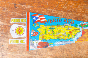 Puerto Rico Felt Pennant Vintage PR Wall Decor - Eagle's Eye Finds
