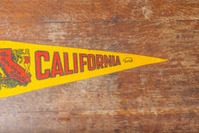 Load image into Gallery viewer, California State Felt Pennant Vintage Yellow CA Wall Decor - Eagle&#39;s Eye Finds

