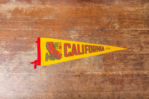 California State Felt Pennant Vintage Yellow CA Wall Decor - Eagle's Eye Finds