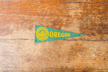 Load image into Gallery viewer, University of Oregon Mini Felt Pennant Vintage Green College Wall Decor - Eagle&#39;s Eye Finds
