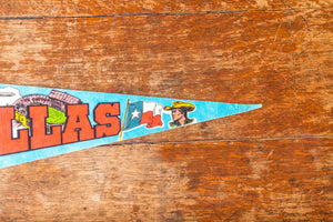 Dallas Texas Retro Felt Pennant Vintage TX Wall Decor - Eagle's Eye Finds