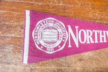 Load image into Gallery viewer, Northwestern University Felt Pennant Vintage Purple College Wall Decor - Eagle&#39;s Eye Finds
