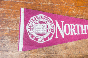 Northwestern University Felt Pennant Vintage Purple College Wall Decor - Eagle's Eye Finds