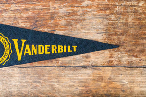 Vanderbilt University Black Felt Pennant Vintage Mini College Wall Decor - Eagle's Eye Finds
