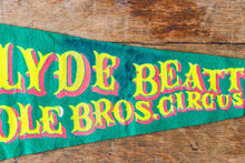 Load image into Gallery viewer, Clyde Beatty Felt Pennant Vintage Circus Lion Tamer Souvenir Decor - Eagle&#39;s Eye Finds
