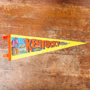 Kentucky State Retro Felt Pennant Vintage KY Wall Decor - Eagle's Eye Finds