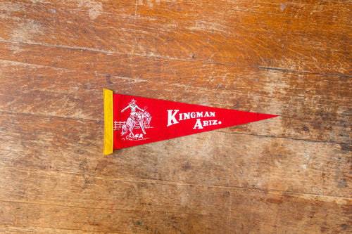 Kingman Arizona Felt Pennant Vintage Red AZ Wall Decor - Eagle's Eye Finds