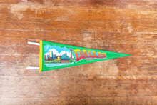Load image into Gallery viewer, Dallas Texas Retro Felt Pennant Vintage Green TX Wall Decor - Eagle&#39;s Eye Finds
