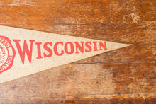 Load image into Gallery viewer, University of Wisconsin Felt Pennant Vintage College Wall Decor - Eagle&#39;s Eye Finds
