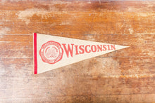 Load image into Gallery viewer, University of Wisconsin Felt Pennant Vintage College Wall Decor - Eagle&#39;s Eye Finds
