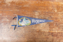 Load image into Gallery viewer, Washington DC Blue Felt Pennant Vintage USA Wall Decor - Eagle&#39;s Eye Finds
