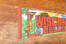 Load image into Gallery viewer, Wisconsin Dells Retro Felt Pennant Vintage Wall Hanging Decor - Eagle&#39;s Eye Finds
