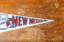 Load image into Gallery viewer, State of New Mexico White Felt Pennant Vintage NM Wall Decor - Eagle&#39;s Eye Finds
