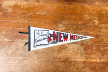 Load image into Gallery viewer, State of New Mexico White Felt Pennant Vintage NM Wall Decor - Eagle&#39;s Eye Finds
