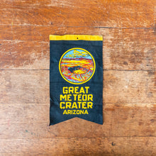 Load image into Gallery viewer, Great Meteor Crater Arizona Felt Bunting Vintage Black AZ Wall Decor - Eagle&#39;s Eye Finds
