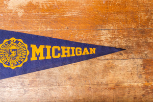 University of Michigan Felt Pennant Vintage Large College Sports Fan Decor - Eagle's Eye Finds