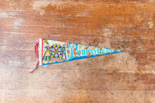 Load image into Gallery viewer, Pennsylvania Dutch Retro Felt Pennant Vintage Blue PA Wall Decor - Eagle&#39;s Eye Finds
