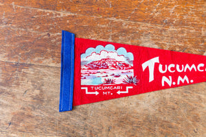 Tucumcari New Mexico Felt Pennant Vintage Red NM Wall Hanging Decor - Eagle's Eye Finds