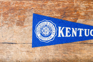 University of Kentucky Mini Felt Pennant Vintage Royal Blue College Wall Decor - Eagle's Eye Finds