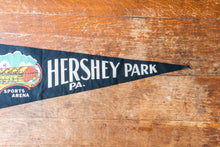 Load image into Gallery viewer, Hersheypark Sports Arena Pennsylvania Black Felt Pennant Vintage PA Wall Decor - Eagle&#39;s Eye Finds
