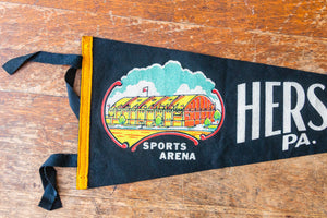 Hersheypark Sports Arena Pennsylvania Black Felt Pennant Vintage PA Wall Decor - Eagle's Eye Finds
