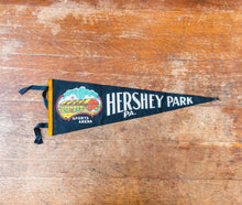 Load image into Gallery viewer, Hersheypark Sports Arena Pennsylvania Black Felt Pennant Vintage PA Wall Decor - Eagle&#39;s Eye Finds
