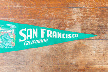 Load image into Gallery viewer, San Francisco California Green Felt Pennant Vintage Wall Decor - Eagle&#39;s Eye Finds
