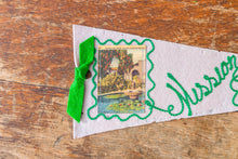 Load image into Gallery viewer, Mission Capistrano California Felt Pennant Vintage Chain-Stitched Wall Decor - Eagle&#39;s Eye Finds
