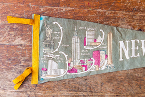 New York Gray Felt Pennant Vintage NY Wall Decor - Eagle's Eye Finds