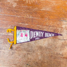 Load image into Gallery viewer, Dewey Beach Delaware Felt Pennant Vintage Maroon Wall Decor - Eagle&#39;s Eye Finds
