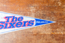 Load image into Gallery viewer, Philadelphia 76ers Sixers 1980s Vintage NBA Basketball Pennant - Eagle&#39;s Eye Finds
