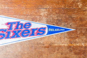 Philadelphia 76ers Sixers 1980s Vintage NBA Basketball Pennant - Eagle's Eye Finds
