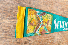 Load image into Gallery viewer, Seven Falls Colorado Felt Pennant Vintage Green Colorado Springs Wall Decor - Eagle&#39;s Eye Finds
