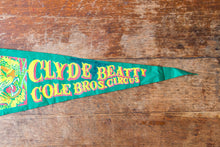 Load image into Gallery viewer, Clyde Beatty Felt Pennant Vintage Circus Lion Tamer Souvenir Decor - Eagle&#39;s Eye Finds
