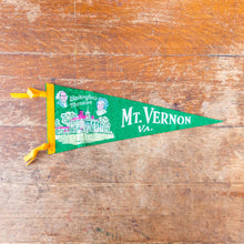 Load image into Gallery viewer, Mt. Vernon Virginia Felt Pennant Vintage Green Wall Decor - Eagle&#39;s Eye Finds
