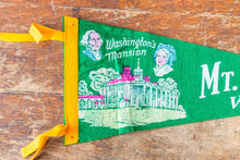 Load image into Gallery viewer, Mt. Vernon Virginia Felt Pennant Vintage Green Wall Decor - Eagle&#39;s Eye Finds
